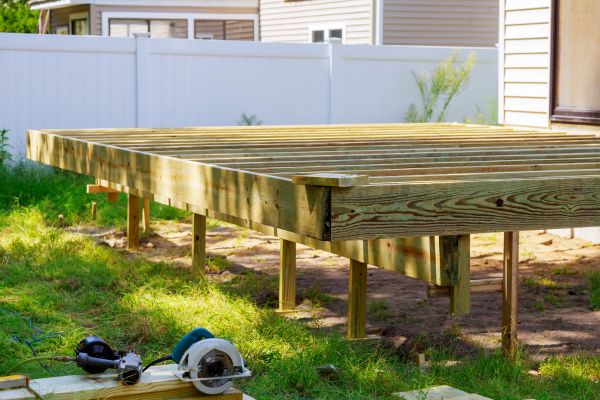 Elevated Deck Installation in Durham